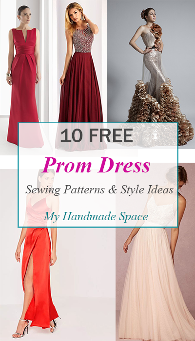 10 FREE Prom Dress Sewing Patterns My Handmade Space Prom Dress 
