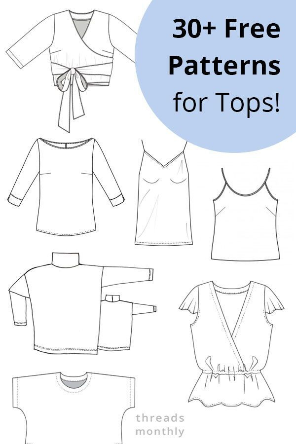 30 Free Sewing Patterns For Womens Tops Printable PDF Templates 