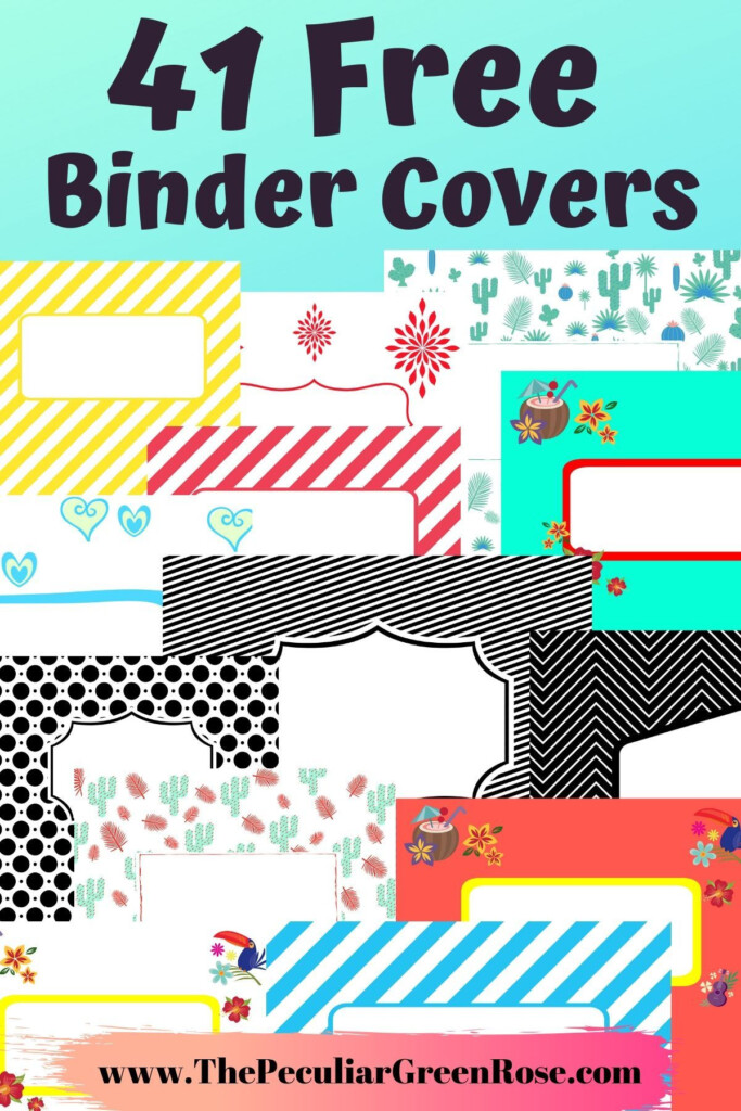 41 Free Printable Binder Covers Binder Cover Templates Binder Covers 