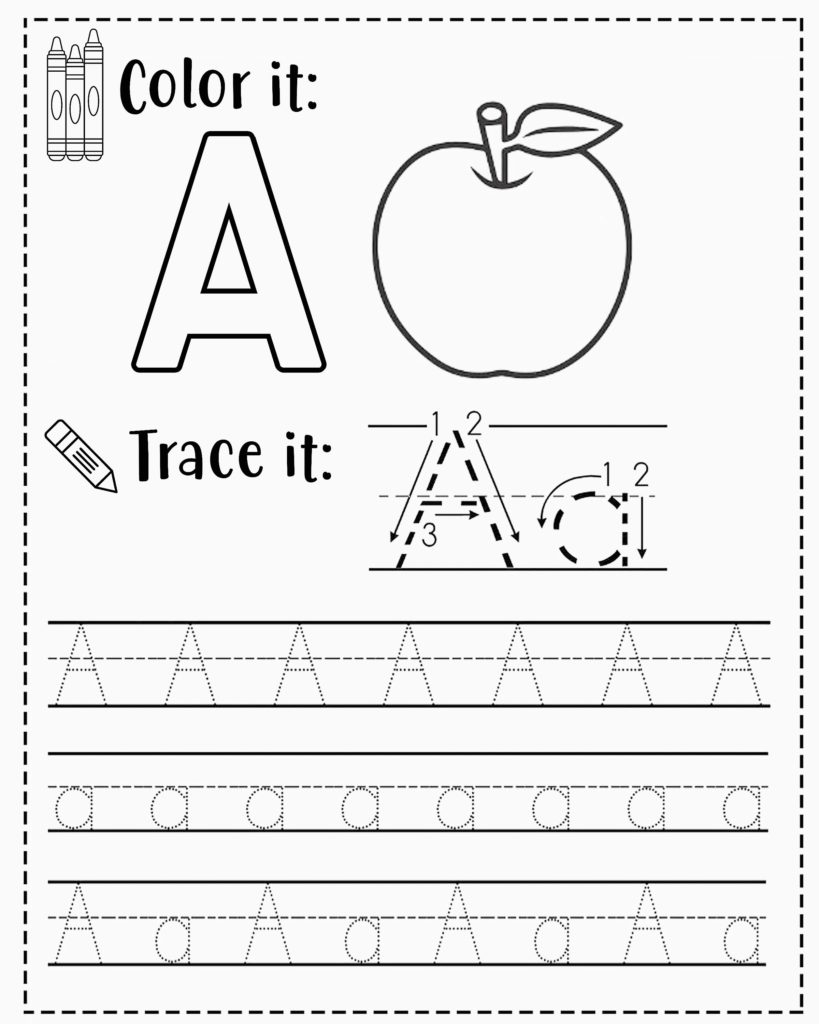 A Letters Alphabet Coloring Pages Preschool Tracing Alphabet Alphabet 