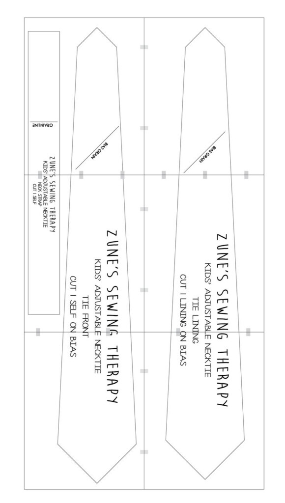 Adjustable Necktie Tutorial Free Pattern Necktie Pattern Tie 