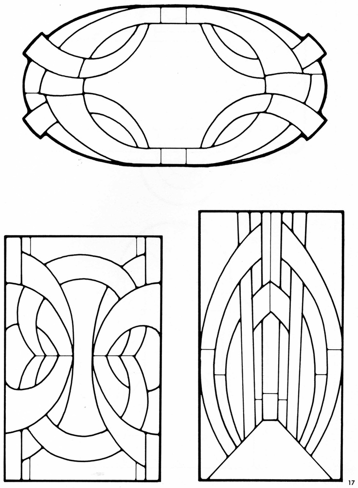 Art Deco Stained Glass Patterns Use These As Stencils For Colorful