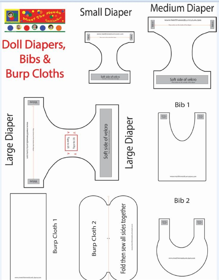 Baby Clothes Patterns Free Printable Bibs Diapers And Dolls On 