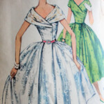 BEAUTIFUL 1950s Party Dress Pattern SIMPLICITY 1115 Two Lovely Styles