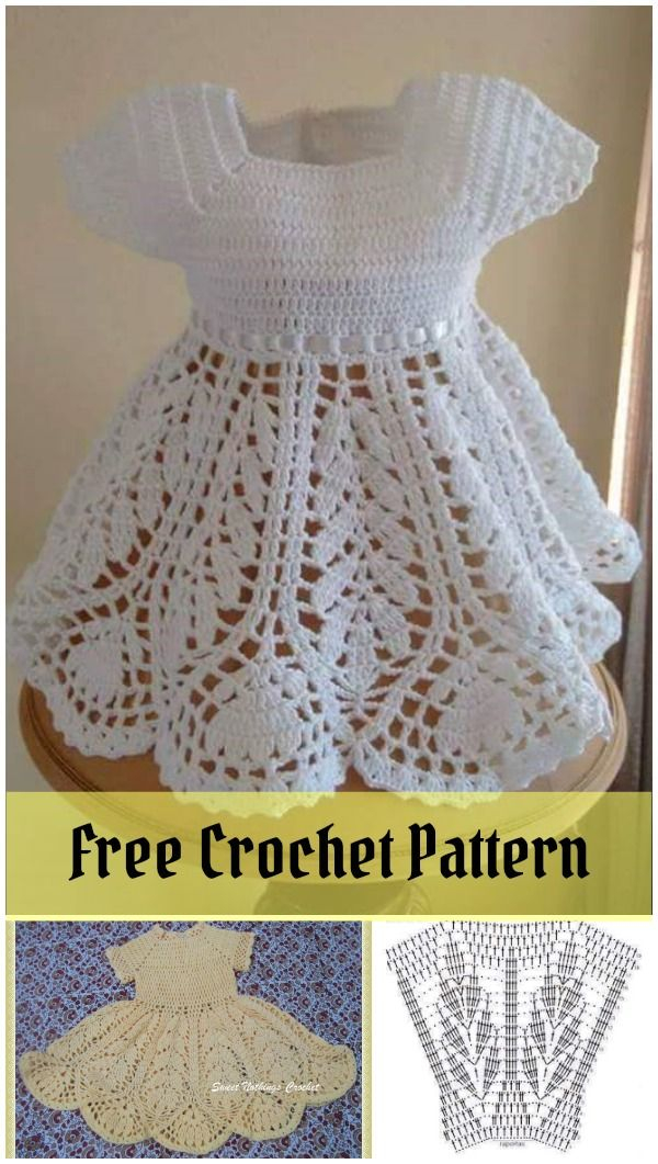 Beautiful Lotus Baby Dress Free Crochet Pattern Vestidos De Croch