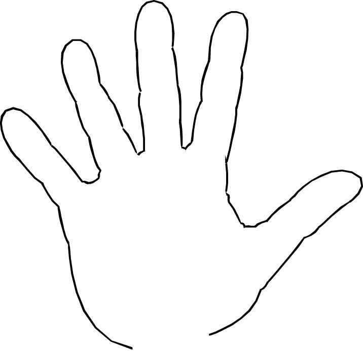 Blank Handprint Template Clip Art Library Hand Outline Free Clip 