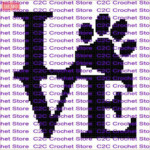 C2C Paw Print Love Graphghan Pattern Craftsy