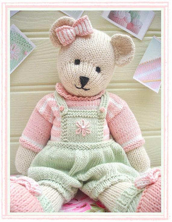 CANDY Bear Toy Teddy Bear Knitting Pattern Plus Free Etsy
