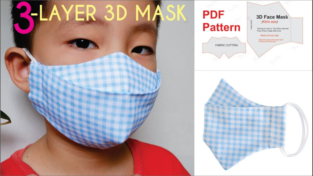 CHILD S 3 Layer 3D Face Mask PDF Face Mask Pattern DIY Face Mask 