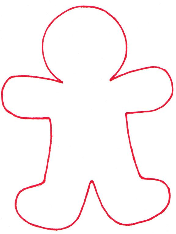 Christmas Crafts Print Your Gingerbread Man Template