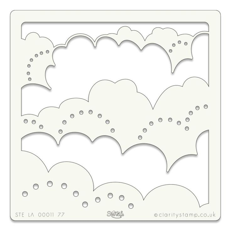 Clouds Stencil 7 X 7 Cloud Stencil Stencils Free Stencils