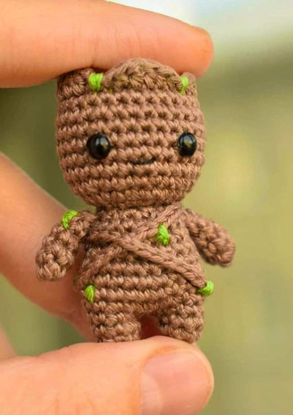 Crocheted Baby Groot Character Www scherieclub
