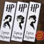 Cross Stitch Patterns Patronuses Set Of 3 Bookmark Etsy In 2020