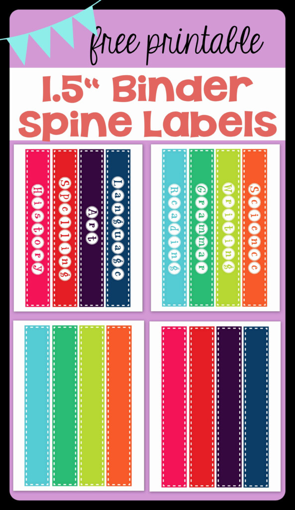 Downloadable Free Printable Binder Spines