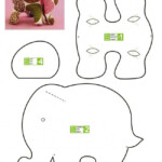 Elephant Stuffed Animal Soft Toy Pattern Is sit Tieg i Stuffed Toys