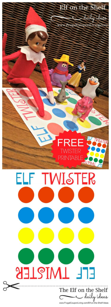 Elf On The Shelf Ideas Elf Twister Printable Elf On The Shelf 