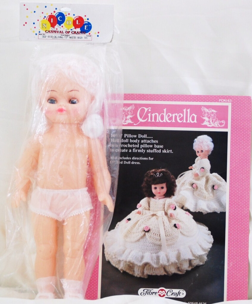 Fibre Craft s Cinderella Crochet Pattern Anf 13 Inch Bed Doll To Dress 