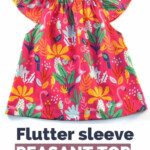 Flutter Sleeve Peasant Top For Little Girls free Pattern I Can Sew