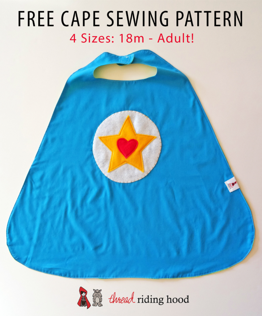 Free Cape Pattern In 4 Sizes Thread Riding Hood Kids Cape Pattern 