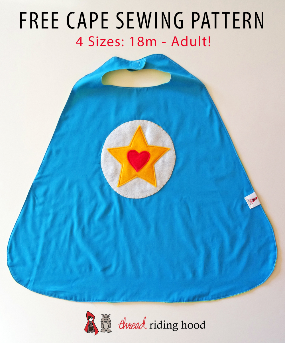 Free Cape Pattern In 4 Sizes Thread Riding Hood Kids Cape Pattern