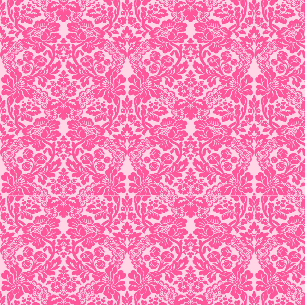 Free Digital Pink Damask Scrapbooking Paper Ausdruckbares 