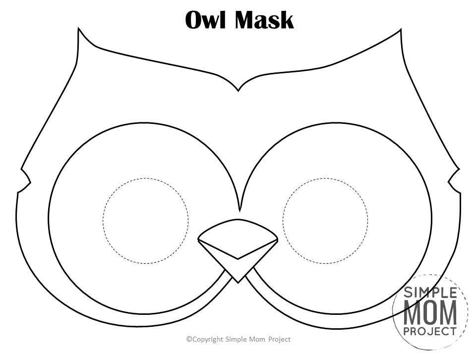 Free Owl Mask Templates For Kids Owl Mask Mask Template Owl Crafts