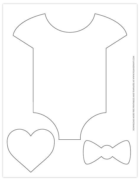 Free Printable Baby Shower Patterns Onesie Template In 2022 Baby 