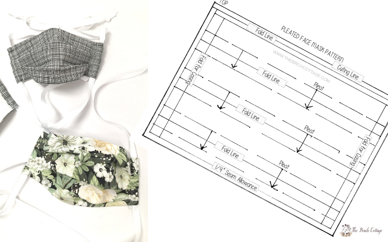 FREE Printable Pleated Face Mask Pattern The Birch Cottage