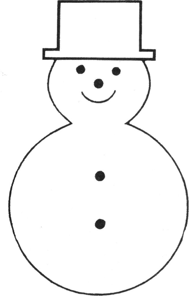 Free Printable Snowman Template Christmas Ornament Template Felt 