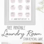 Free Printable Stain Removal Cheat Sheet For The Laundry Room Laundry