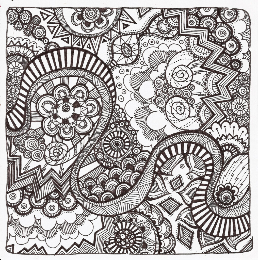 Free Printable Zentangle Coloring Pages For Adults Free Printable 