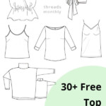 Free Sewing Patterns For Womens Tops Printable PDFs DIY Fashion