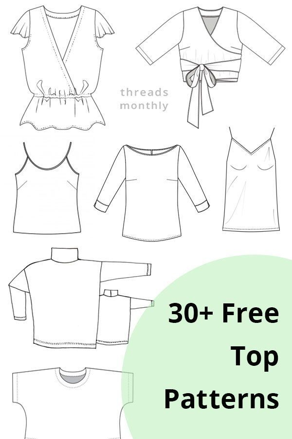 Free Sewing Patterns For Womens Tops Printable PDFs DIY Fashion 