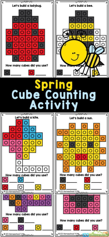  FREE Spring Math Activity With Snap Cube Pattern Cards