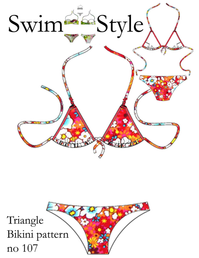 Free Triangle Bikini Sewing Pattern Ladies Shops London Trendy 