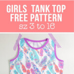 Girls Knit Tank Top Pattern And Tutorial size 3 To 16 Scattered