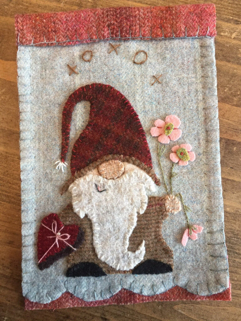 Hartly Gnome Pattern For Wool Appliqu Etsy Wool Applique Quilts 