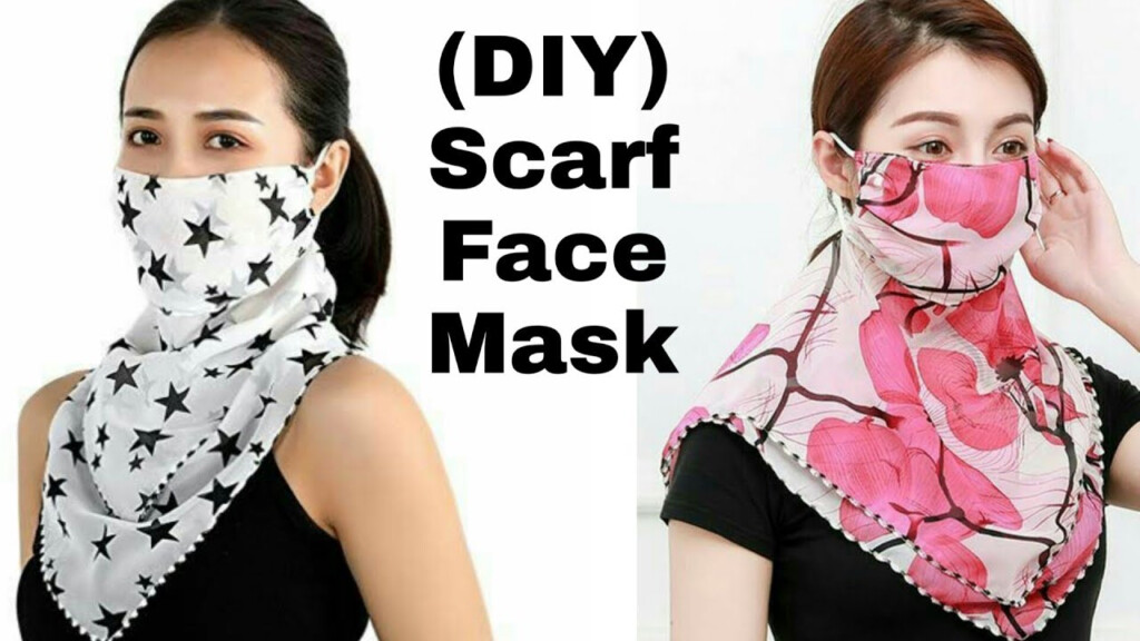 How To Stitch Fabric Scarf Face Mask DIY Fabric Face Mask At Home 