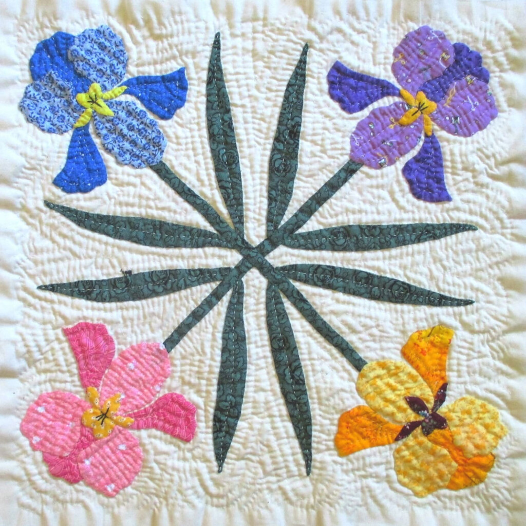 Iris Quilt Block Pattern For Nature s Bounty Quilt Etsy