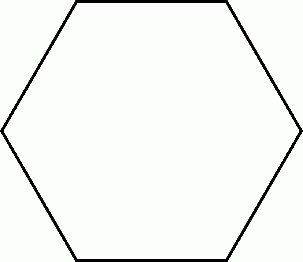 Large Hexagon For Pattern Block Set ClipArt ETC