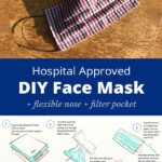 Learn How To Sew A DIY Pleated Face Mask With Filter Pocket Nose Wire