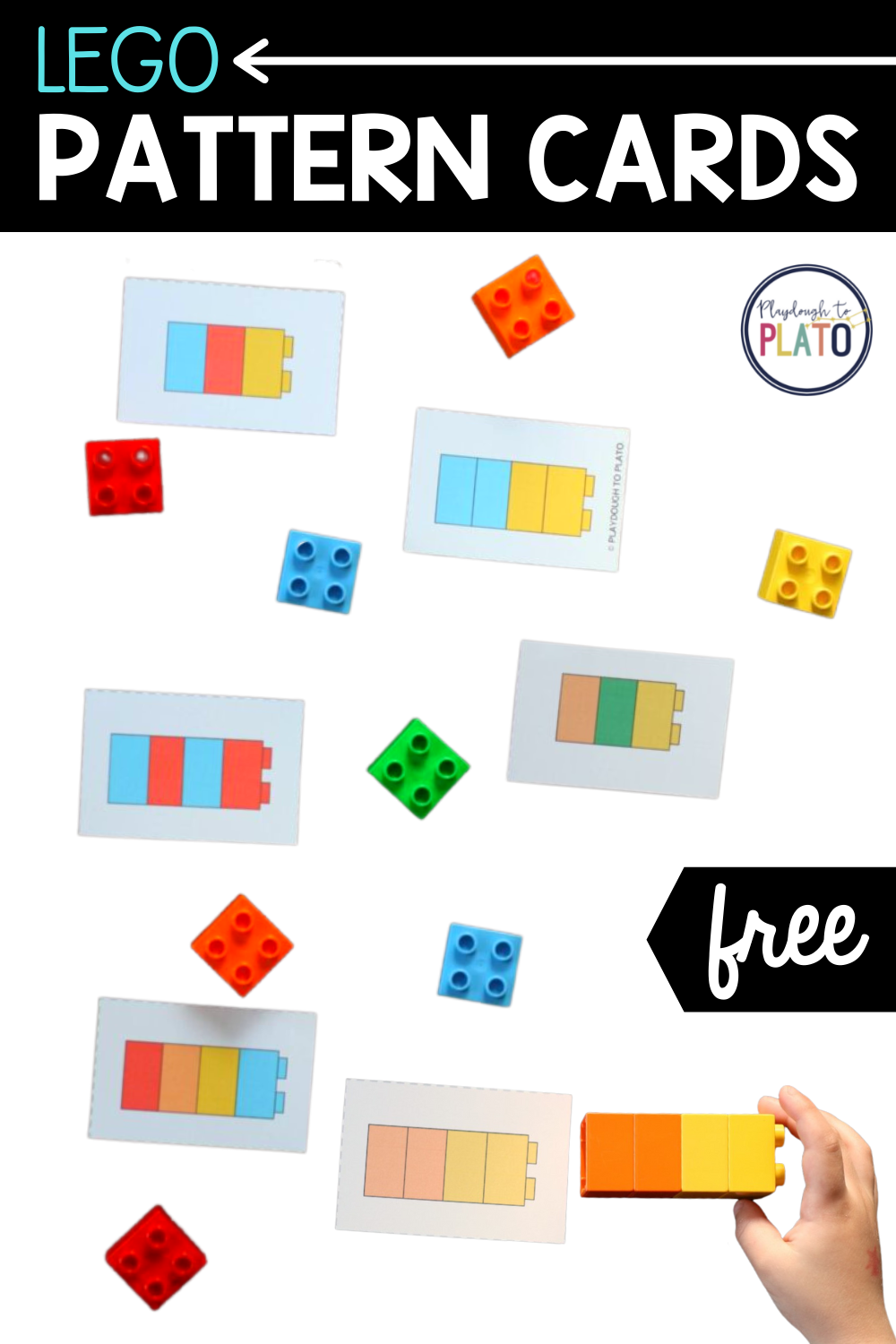 LEGO Pattern Cards Playdough To Plato