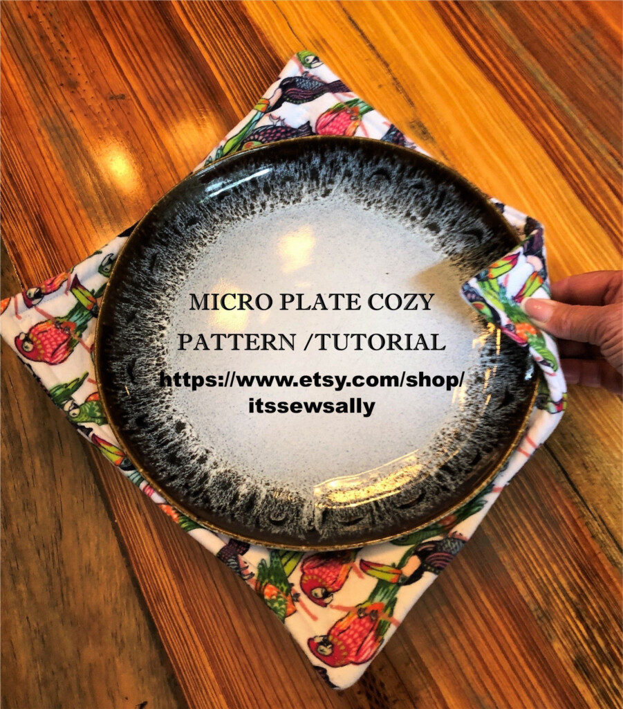 Microwave PLATE Cozy DIY Pattern faster More ACCURATE Method Etsy 