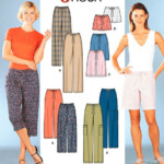 MIsses PANTS SHORTS CAPRI Sewing Pattern 3 Lengths 5 Sizes Plus
