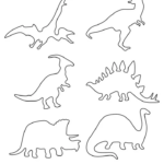 Multiple Dinosaur Stencils Printable Crafts