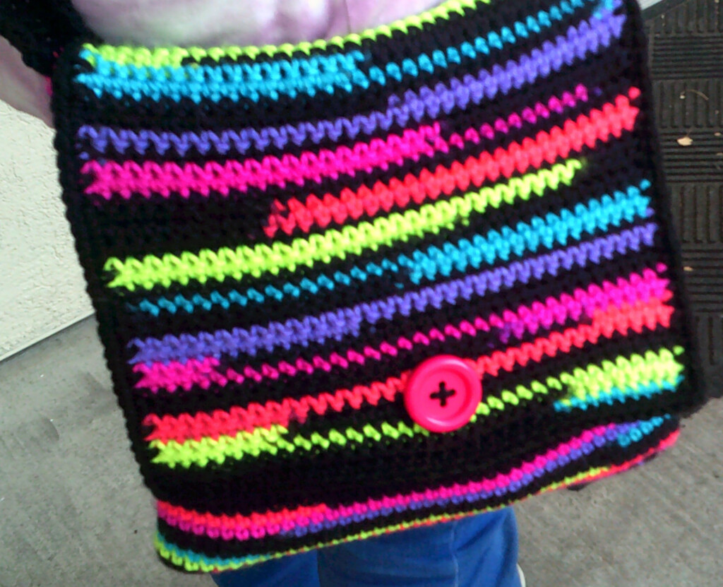 Neon Stripes Messenger Bag Free Pattern Messenger Bag Patterns 