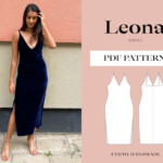 New Years Fitted Deep V Neck Velvet Side Slit Leona Dress Digital