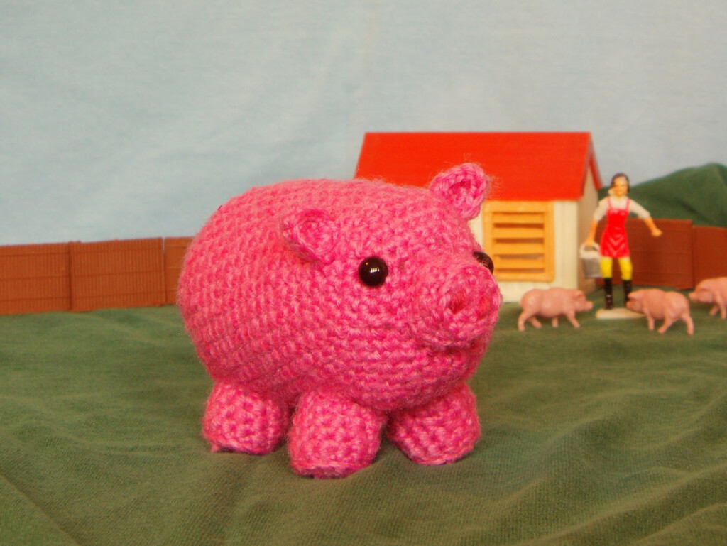 One Man Crochet Free Crochet Pig Pattern