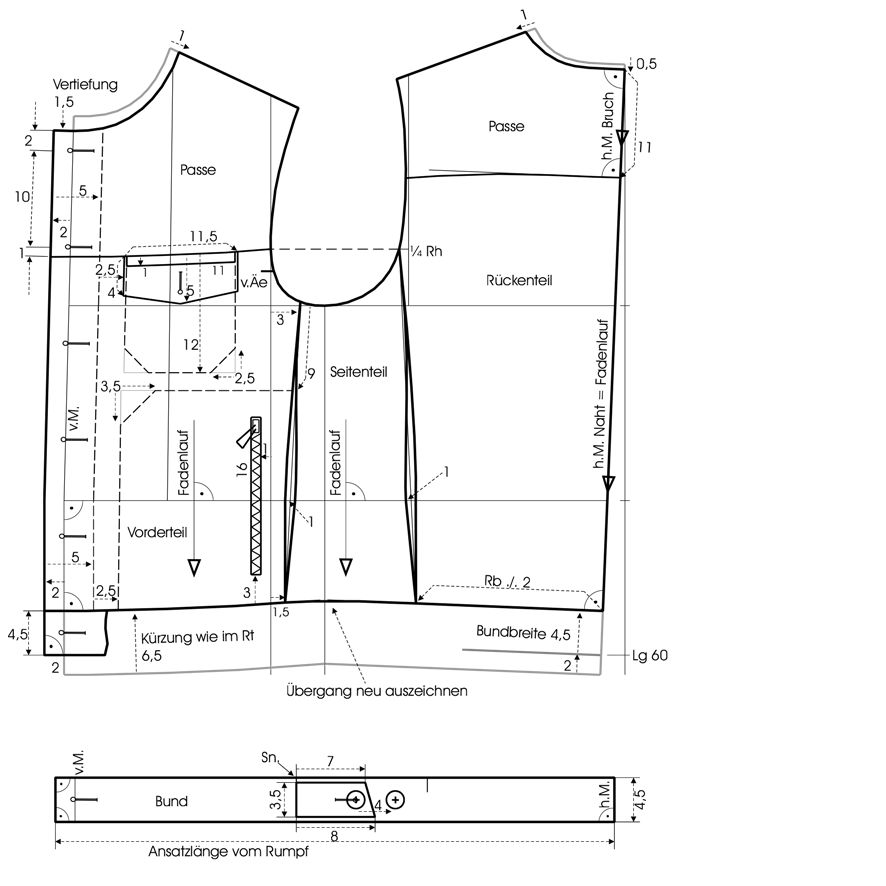 Pattern Construction For A Men s Denim Jacket