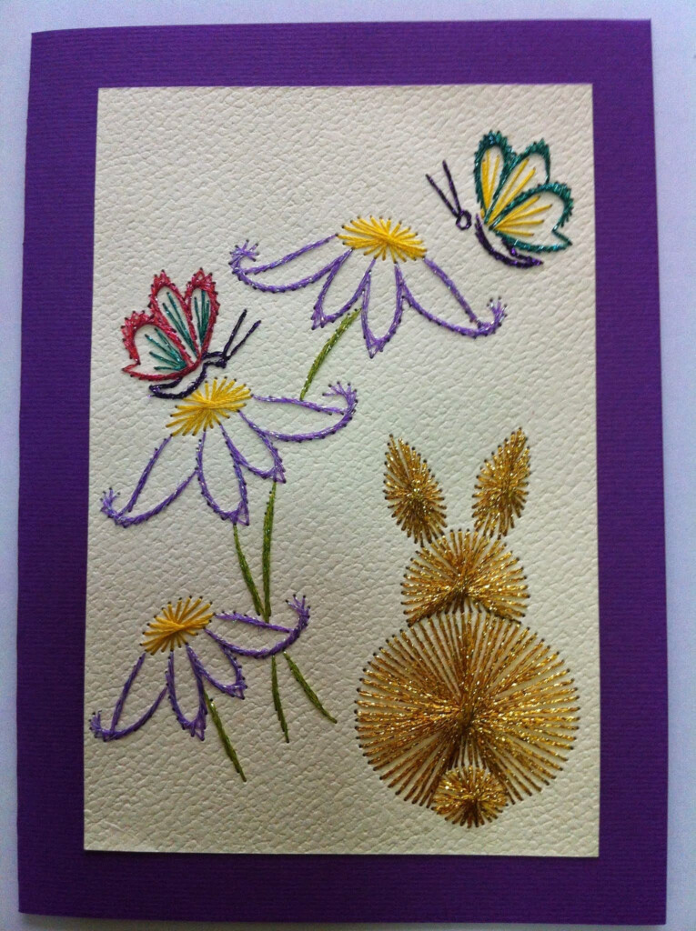 Photo Embroidery Cards Pattern Paper Embroidery Embroidery Cards